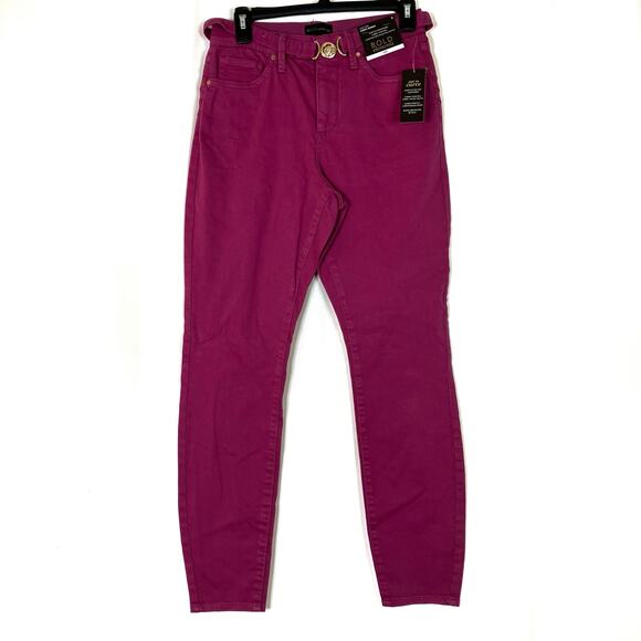 Bold Elements | Pink Jeans High Rise Curvy Skinny w/Belt Stretch Waistband NWT - Picture 1 of 7